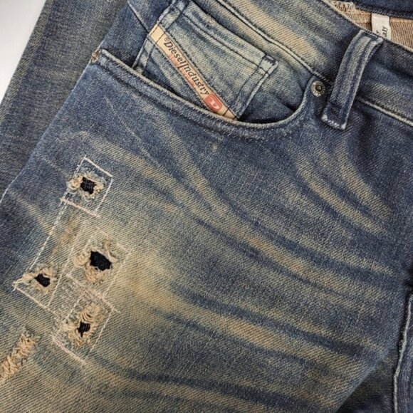 Diesel Getlegg slimskinny low waist wash 0609C stretch denim jeans - Picture 5 of 11